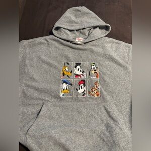 Disney Gray Hoodie with Iconic Character Patch